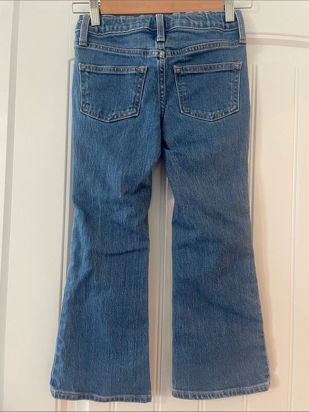 Girls' Blue Embroidered Flare Jeans
